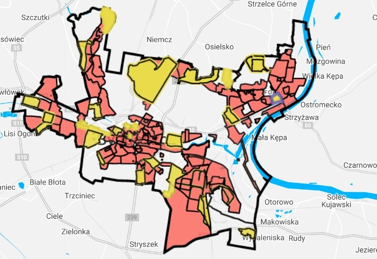 mapa Bydgoszcz