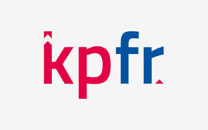 dwukolorowe logo KPFR w pionie