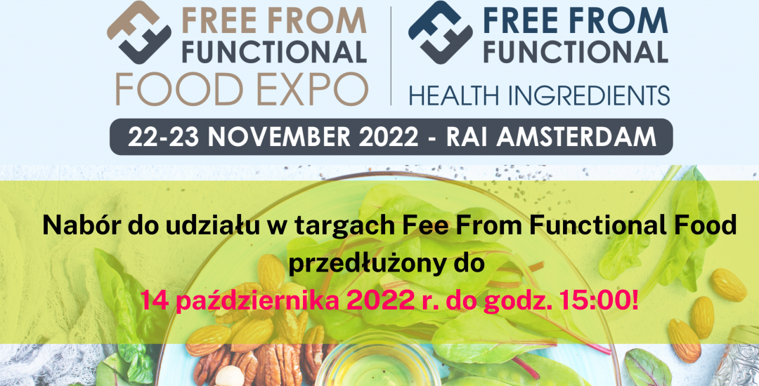 Międzynarodowe Targi Free From Functional Food Expo Amsterdam, misja w dn. 21-24 listopada 2022 r.