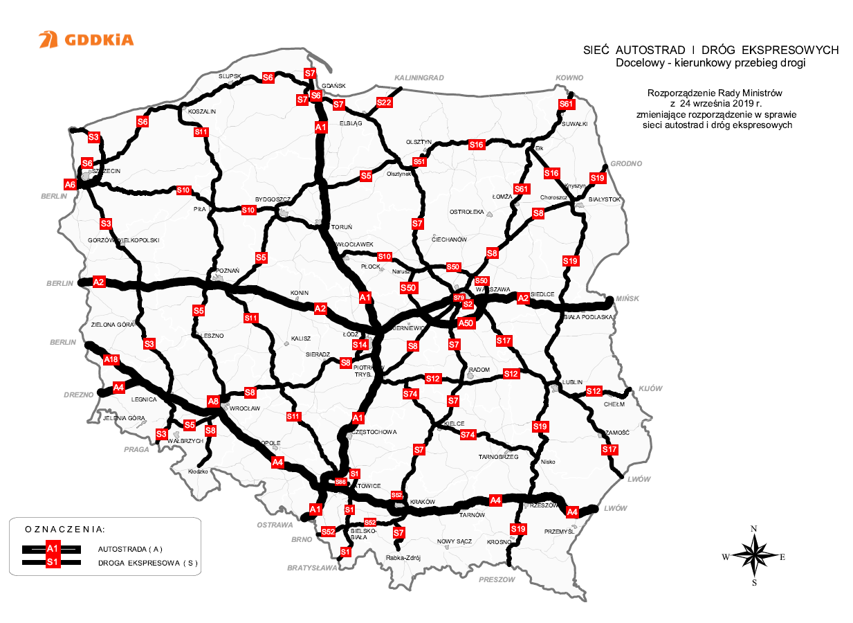 Docelowa sieć autostrad i dróg ekspresowych (GDDKiA)