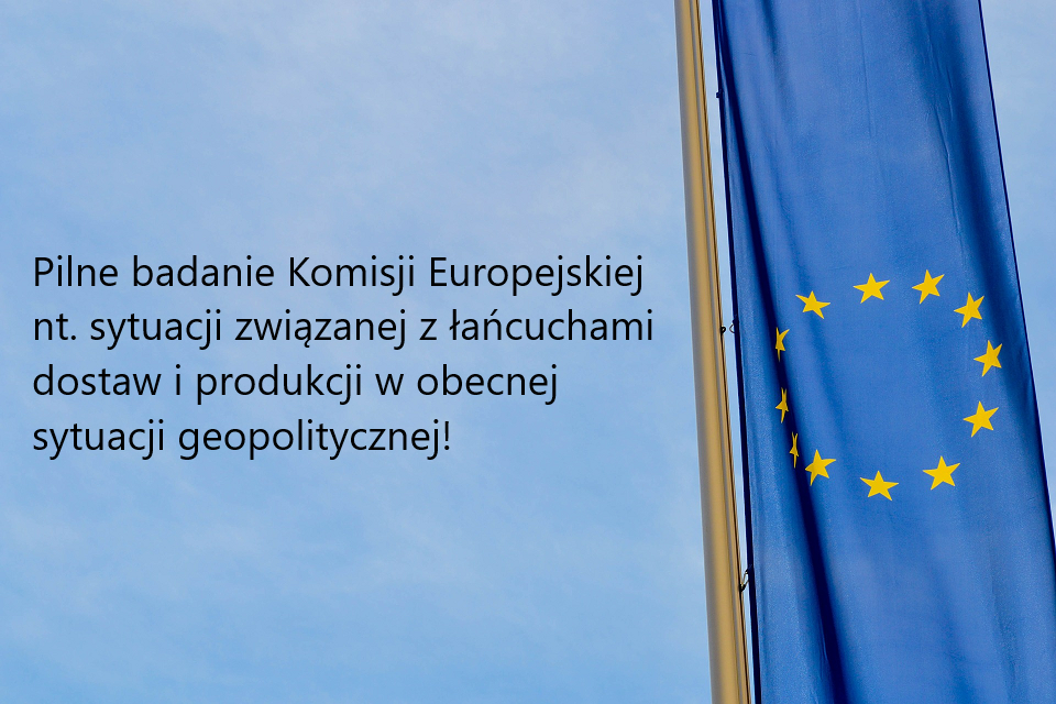 Badanie Komisji Europejskiej dotyczące zaburzenia łańcucha dostaw